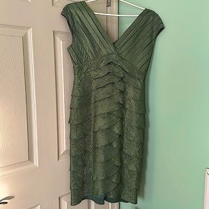 Green cocktail dress